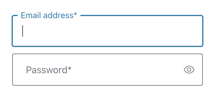 input fields on New Universal Login