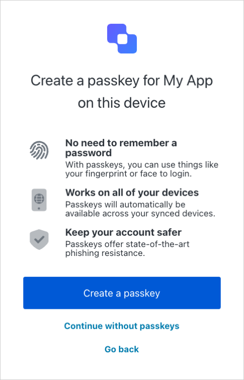 Create a passkey