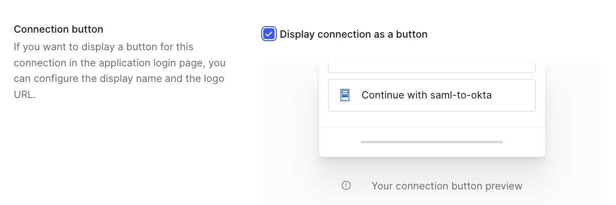 Display button as a connection checkbox