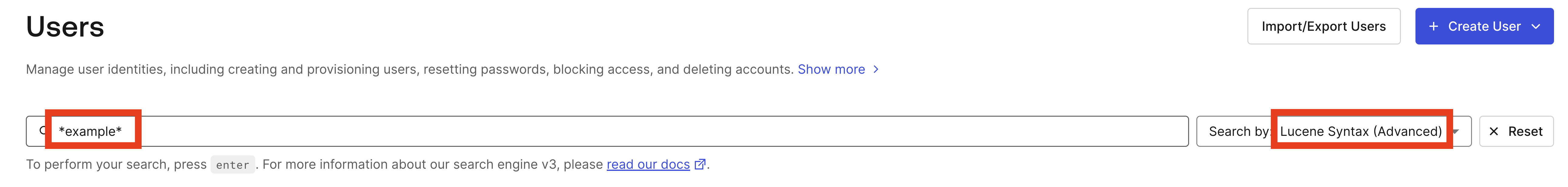 Search example