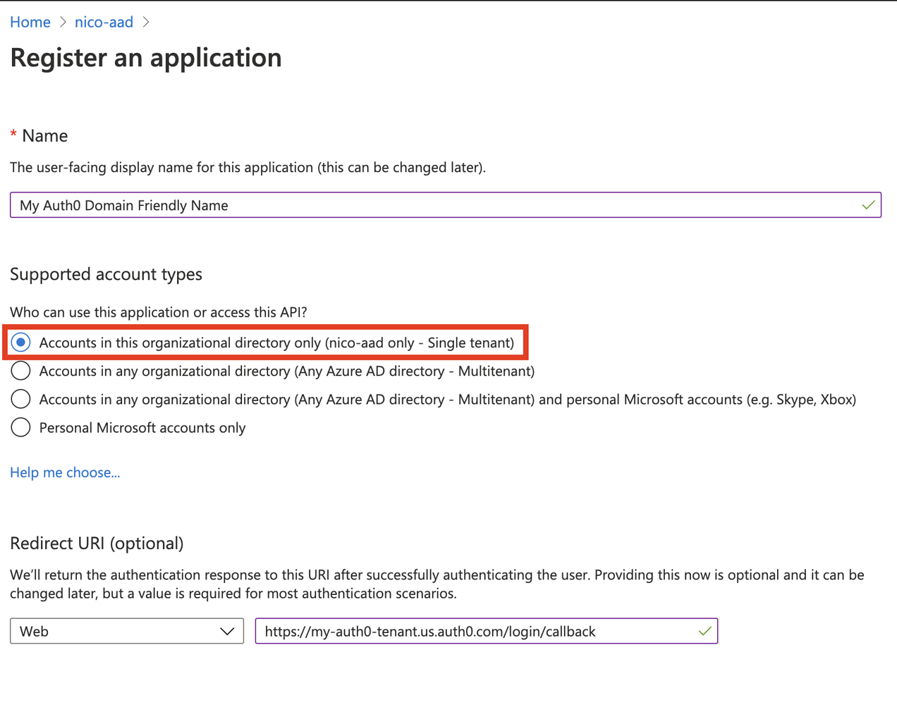 Register an application