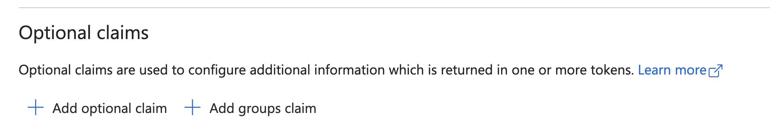 Optional claims