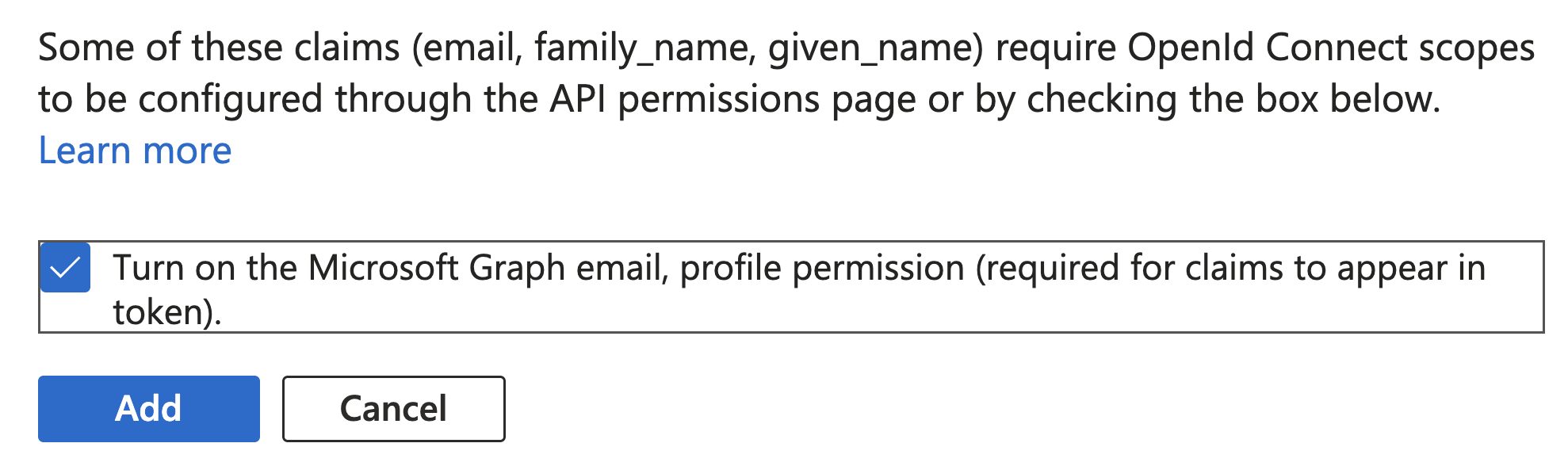 Permissions checkbox