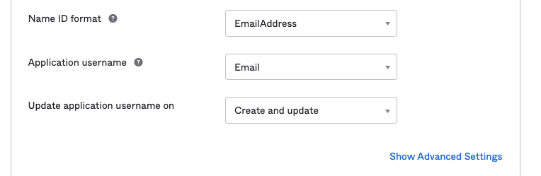 Show Advanced Settings option
