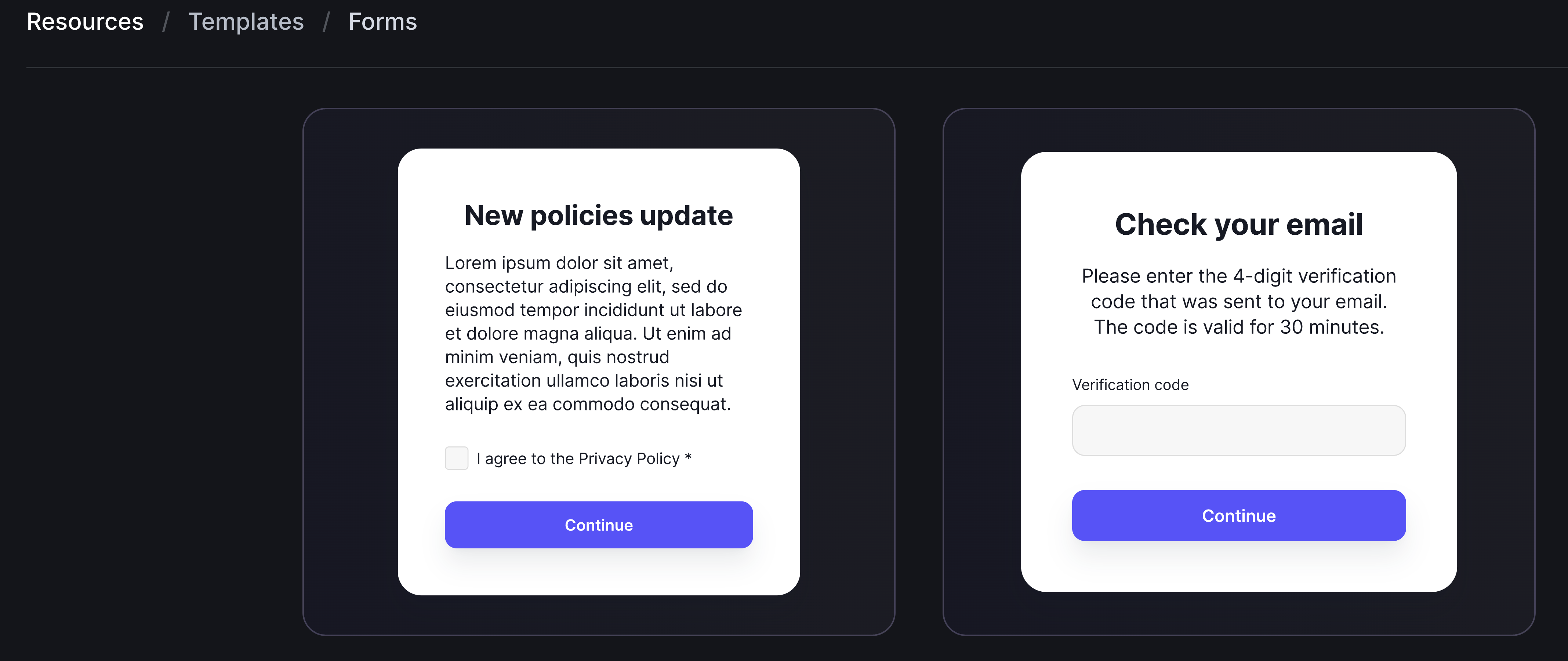 Forms Templates