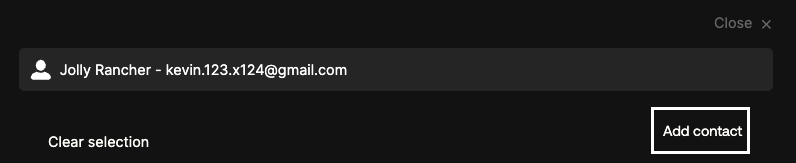 Select and Add contact