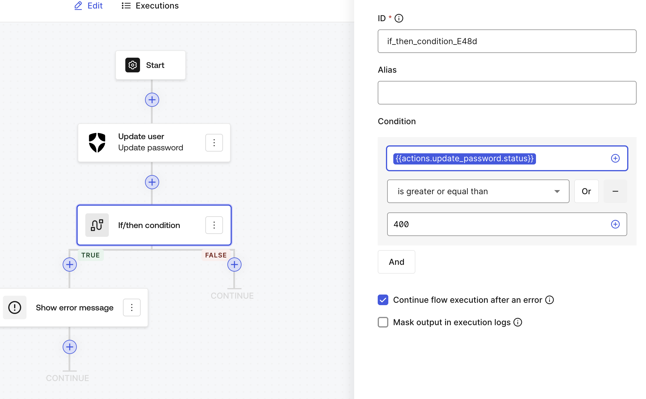 Flow Node configuration