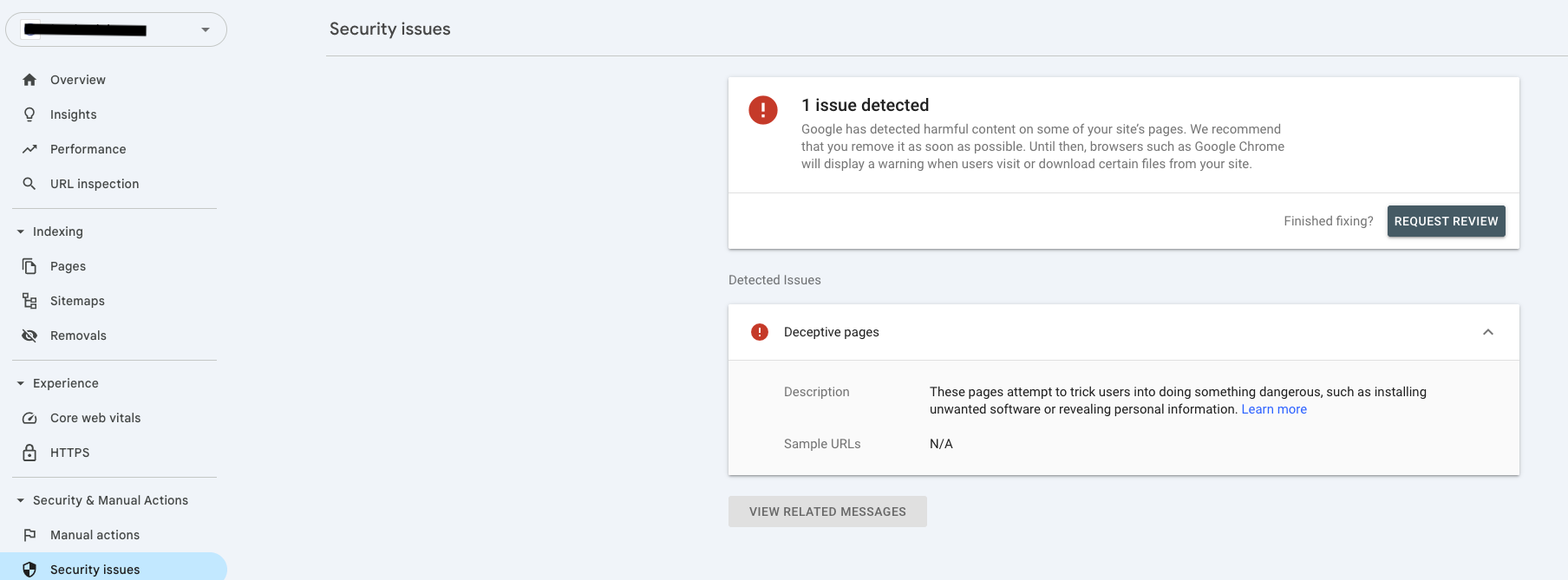 Google Warning