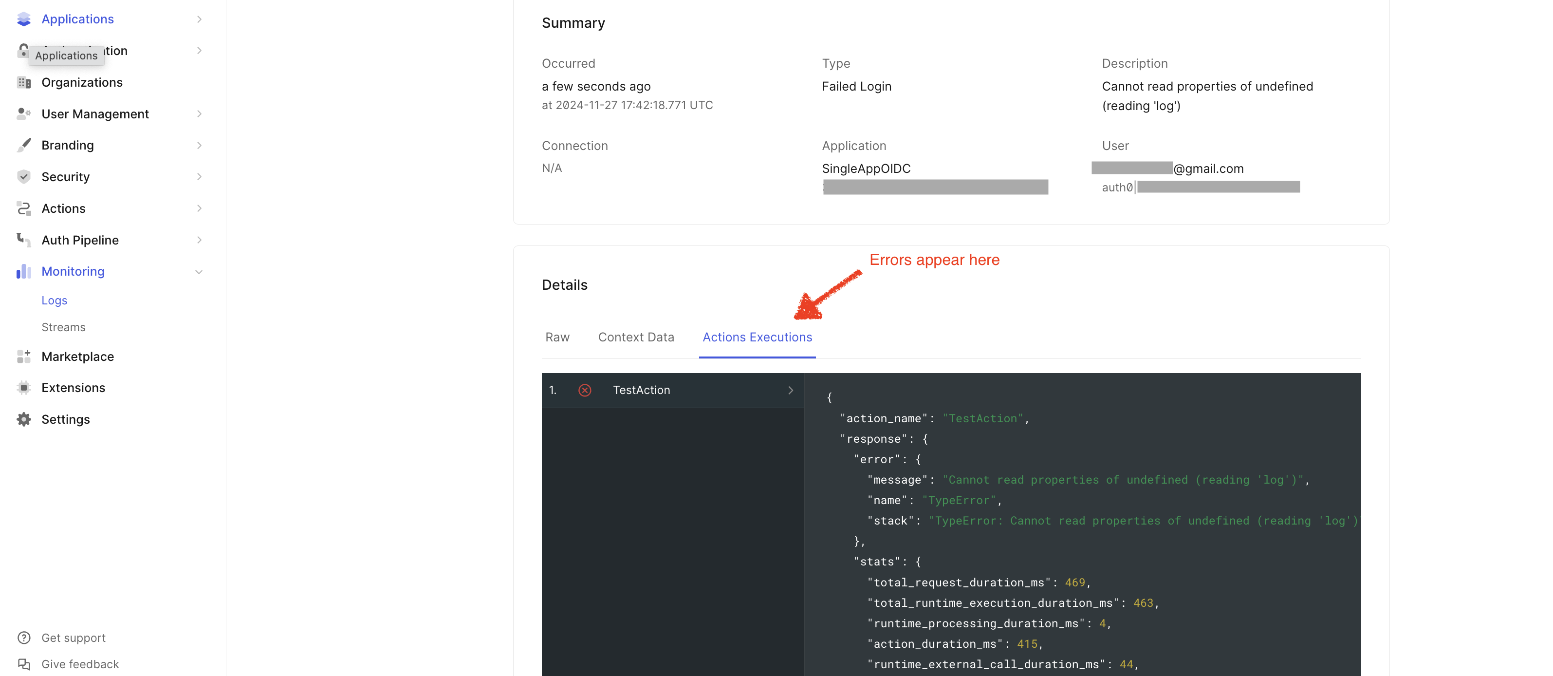 Sample Tenant Log example