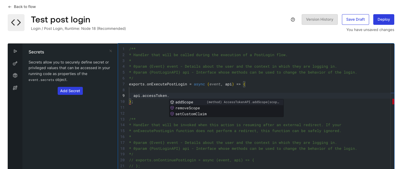 Correct Login flow method