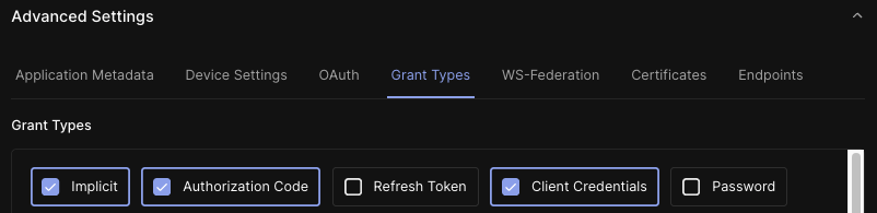 Advanced settings