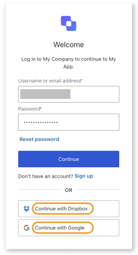Auth0 Universal Login page