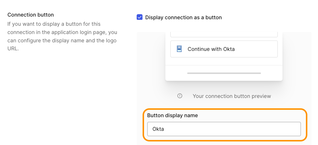 Connection button