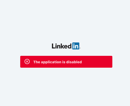 LinkedIn error