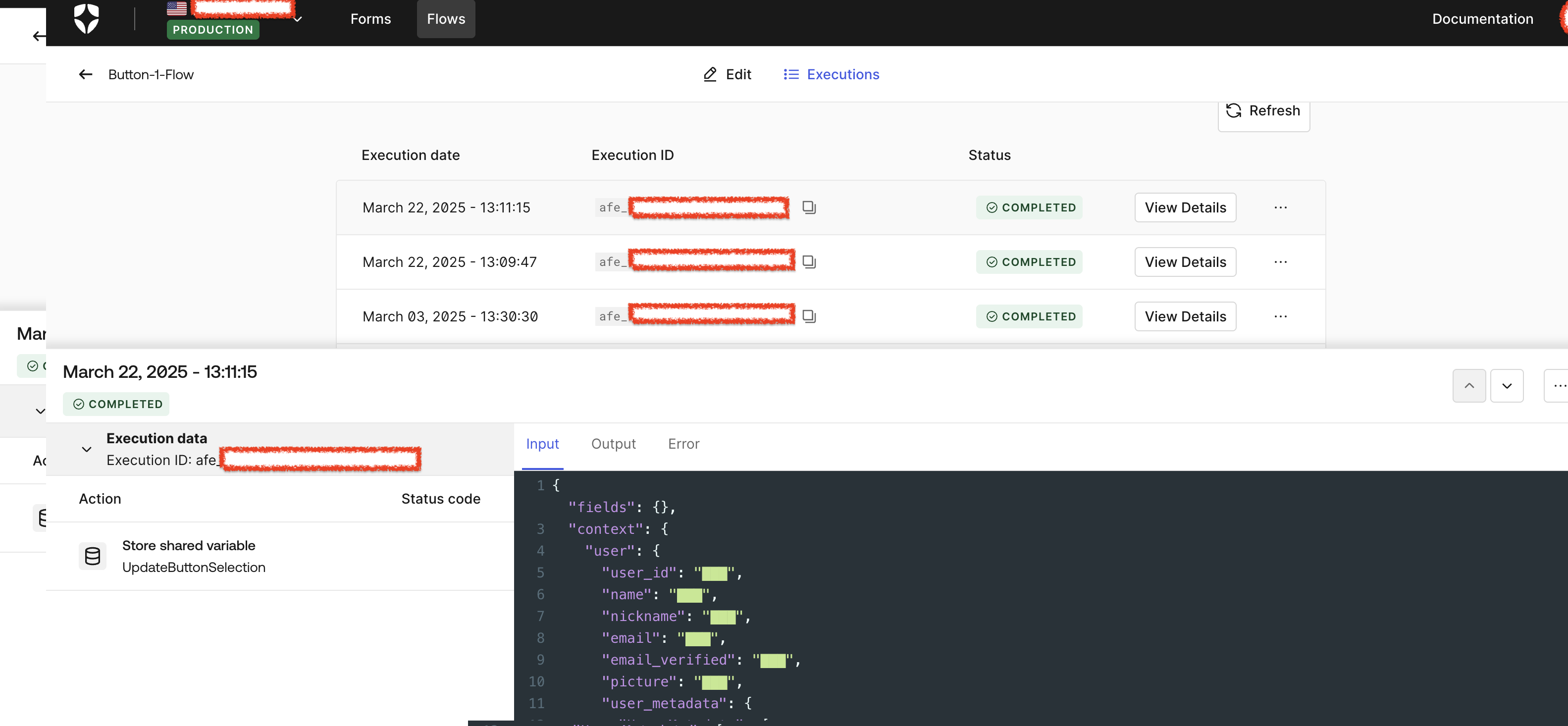 Accessing Form and Flow Execution Logs in Auth0