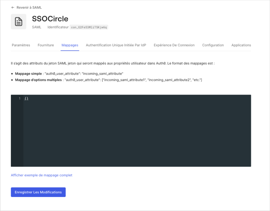 Troubleshoot SAML Connections Enable Debug Mode screen