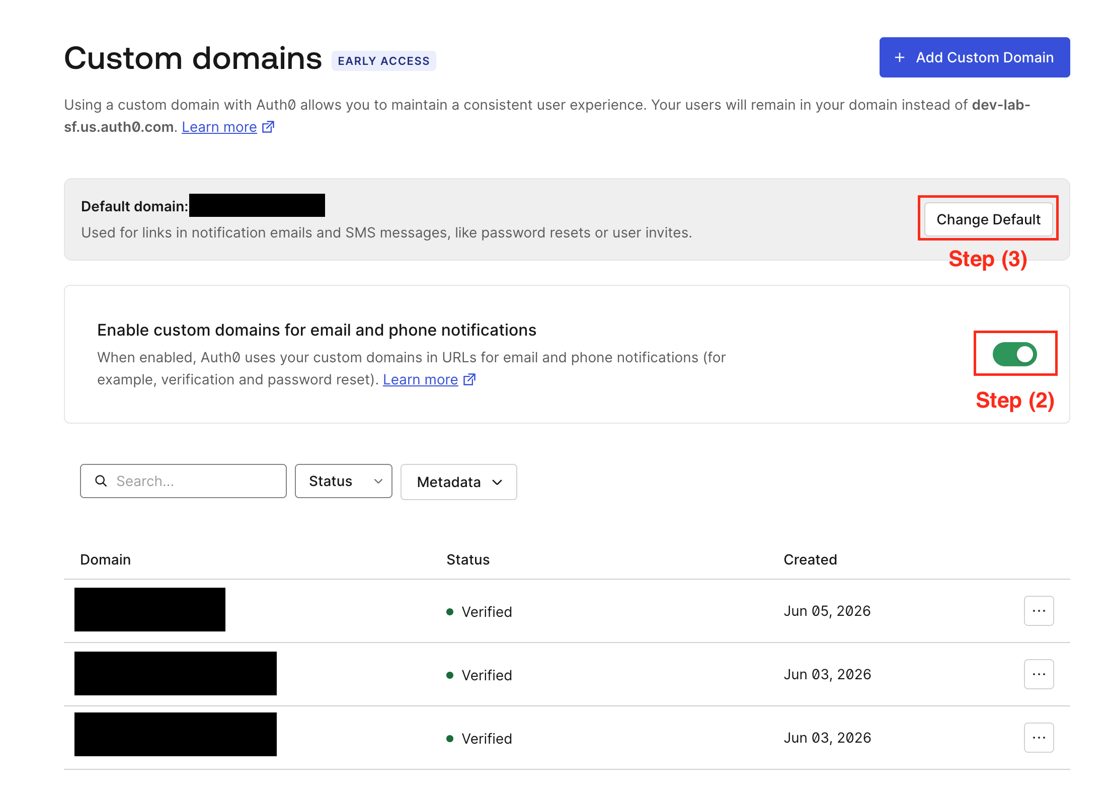 Custom Domains