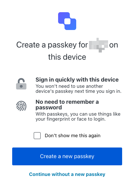 create a passkey