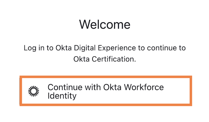 Okta Certification Sign-in