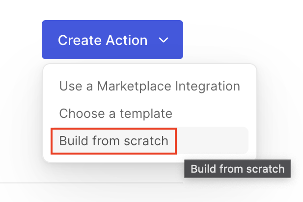 Build from scratch